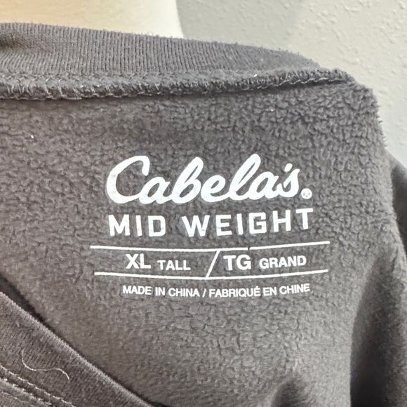 Cabela's Men's Charcoal Long Sleeve Tee - Picture 4 of 5